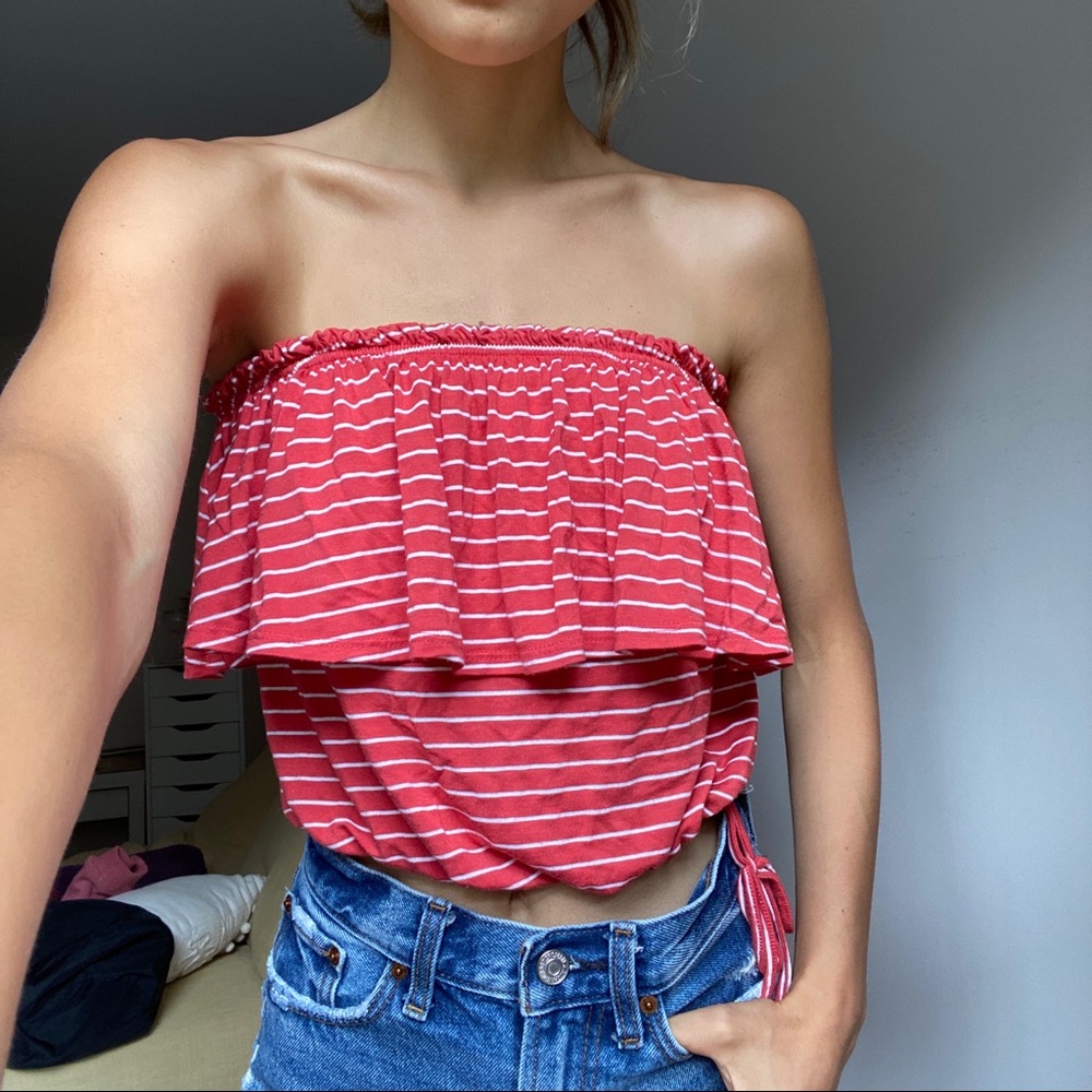 abercrombie and fitch striped tube top